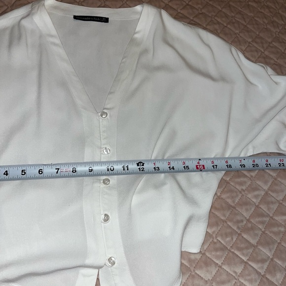 Abercrombie Women's White Button-Down Top Tie Front XS - Picture 8 of 15